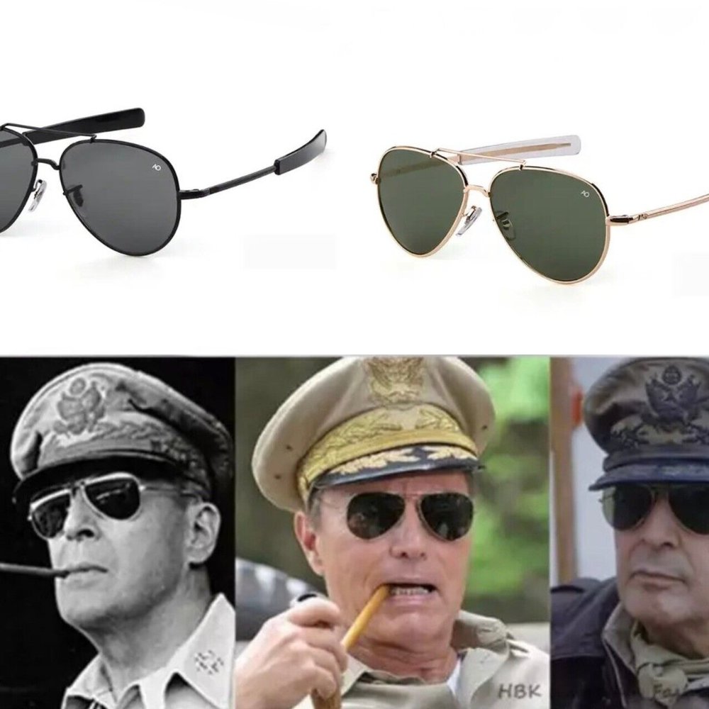 AO Aviation Sunglasses Men women 2022 American Army Military Optical Oval Metal